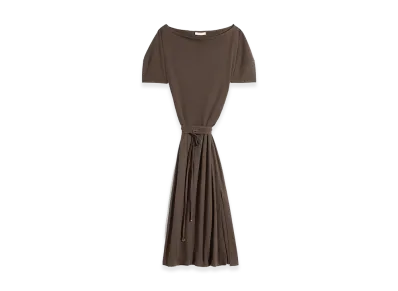LEMAIRE Women's Jersey Off-Shoulder Dress "Ristretto"