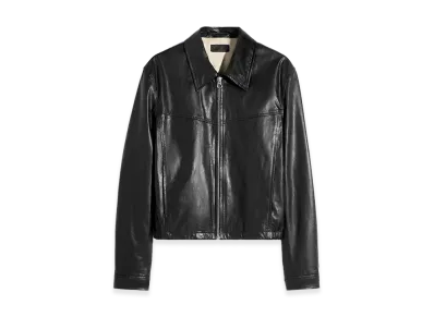LEMAIRE Women's Leather Biker Blouson "Black"