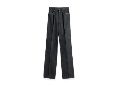 LEMAIRE Women's Studded High Waisted Straight Denim Pants "Slate"