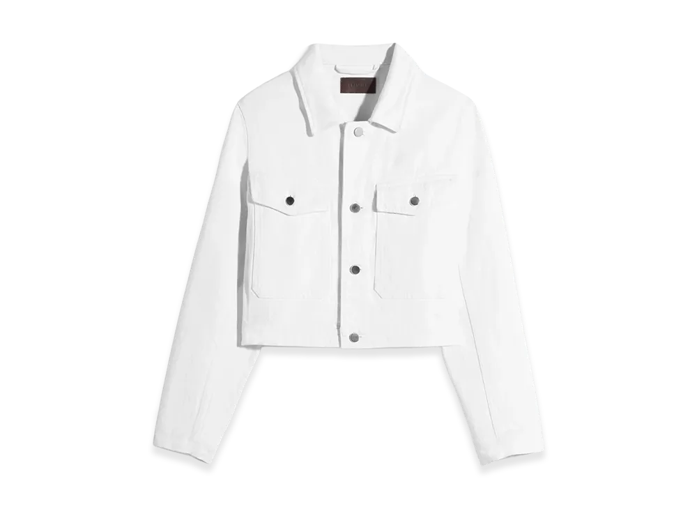 LEMAIRE Women's Denim Cropped Blouson "Milk Bleached"