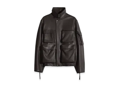 LEMAIRE Women's Pocketed Leather Blouson "Moka"