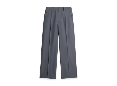 LEMAIRE Women's Poly-Wool Straight Tailored Pants "Carbon"