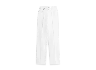 LEMAIRE Women's Denim High Waisted Straight Pants "Milk Bleached"