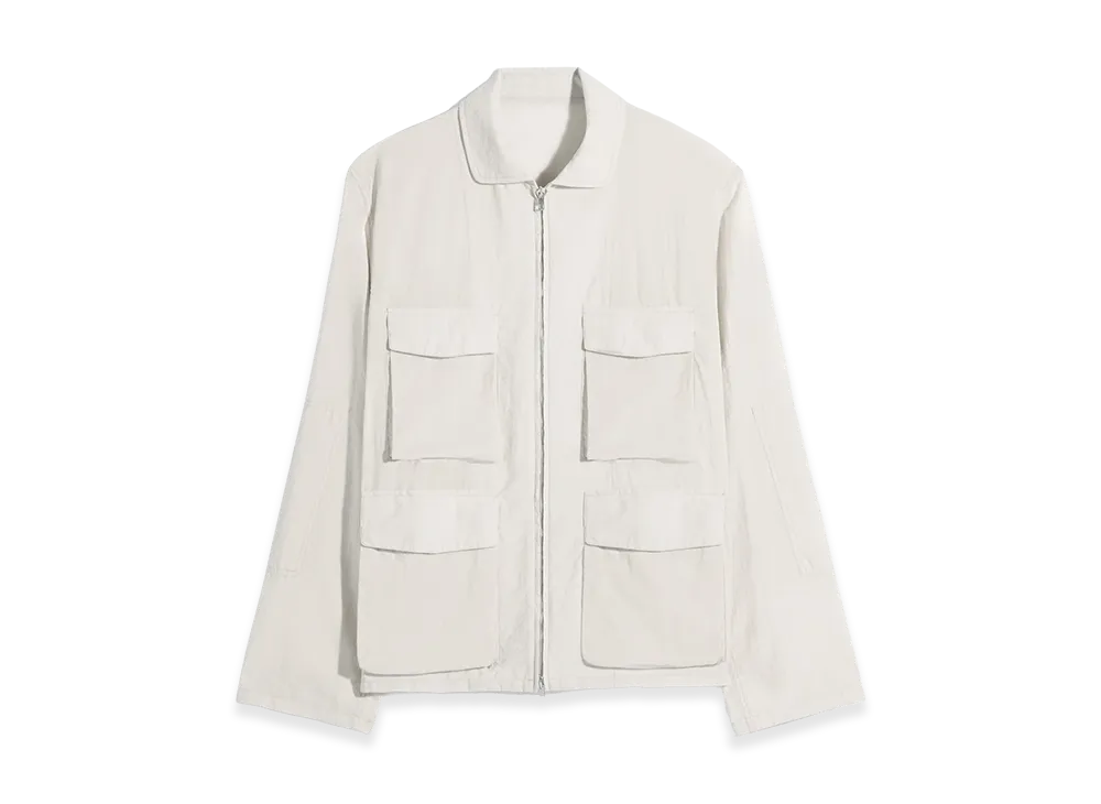 LEMAIRE Women's Washed Technical Cotton 3D Pocket Jacket "Plaster"
