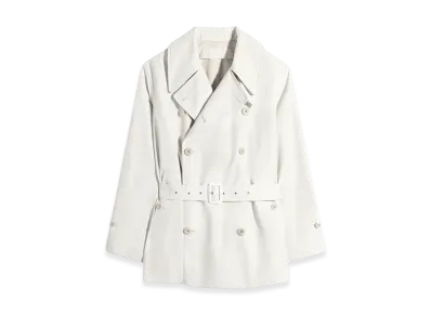 LEMAIRE Women's Ventile Cotton Cropped Trench Coat "Soja"