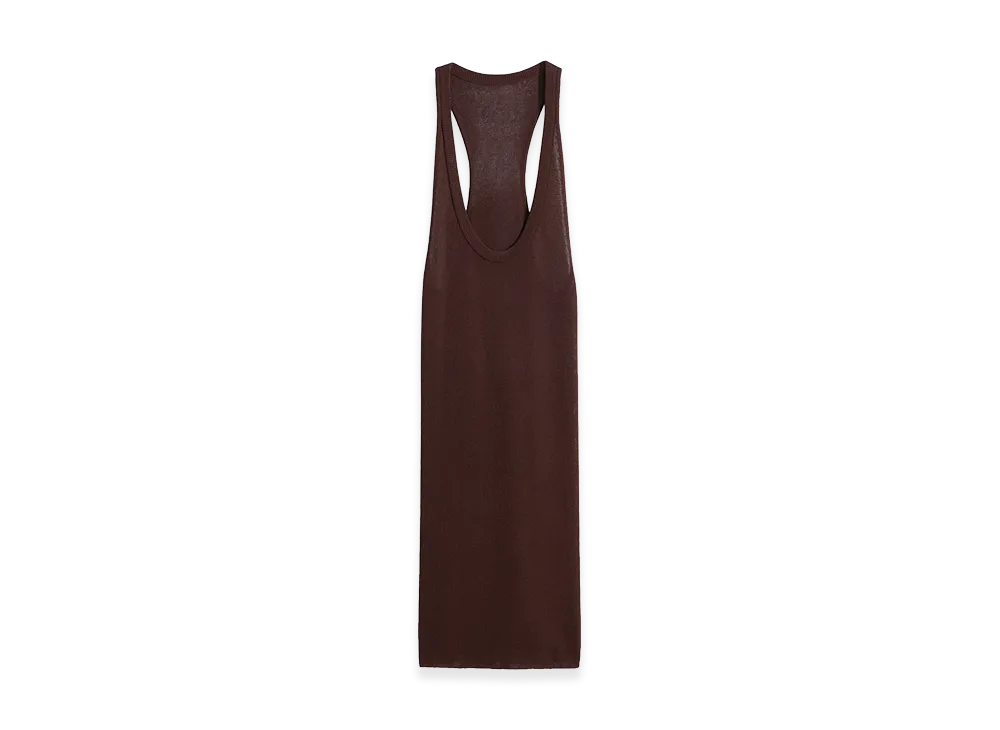 LEMAIRE Women's Viscose Crepe Tank Top Mini Dress "Fig"