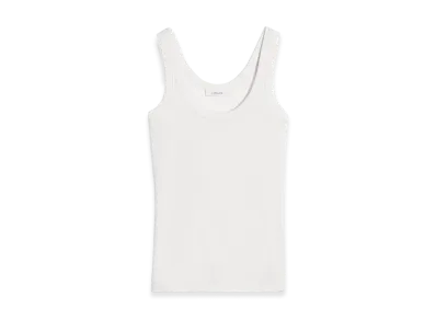 LEMAIRE Women's Jersey Ribbed Tank Top "Light Cream"