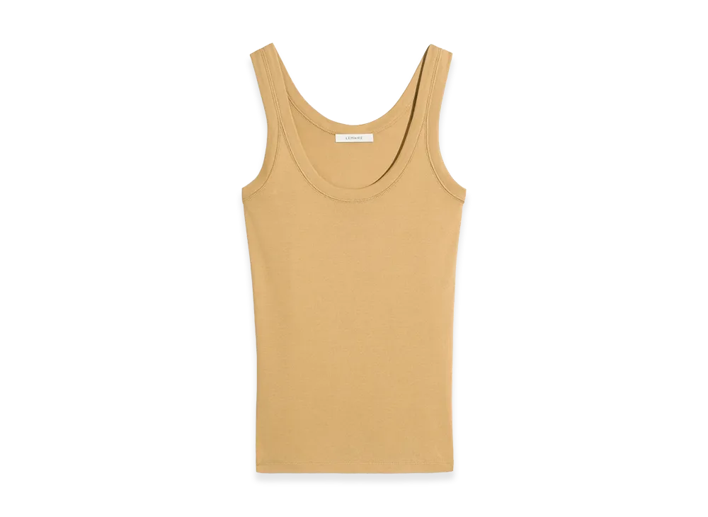 LEMAIRE Women's Jersey Ribbed Tank Top "Ochre"