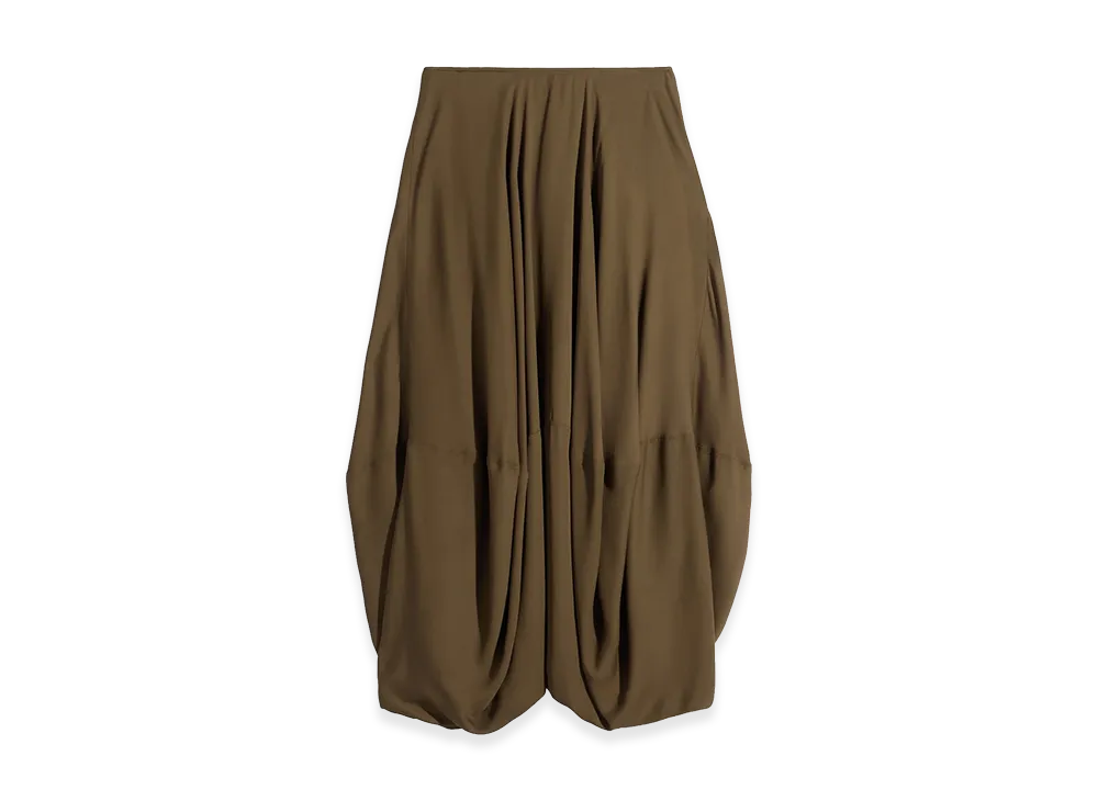 LEMAIRE Women's Crepe de Chine Viscose Balloon Skirt "Bronze"