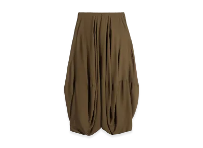 LEMAIRE Women's Crepe de Chine Viscose Balloon Skirt "Bronze"