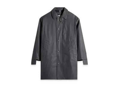 LEMAIRE Women's Resin-Coated Cotton Raincoat "Slate Black"