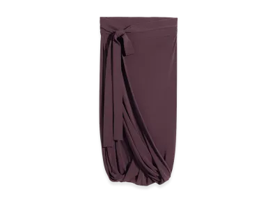 LEMAIRE Women's Viscose Crepe Jersey Soft Wrap Skirt "Fig"