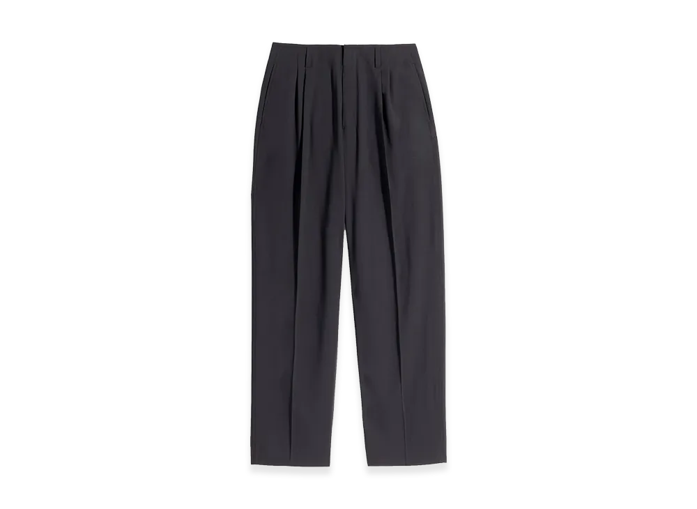 LEMAIRE Women's Wool Crepe Soft Tailored Pants "Onyx"