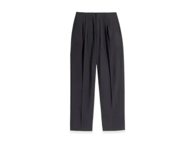 LEMAIRE Women's Wool Crepe Soft Tailored Pants "Onyx"