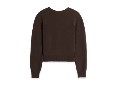 LEMAIRE Women's Cashmere Wool Reversible Button Sweater "Ebony"
