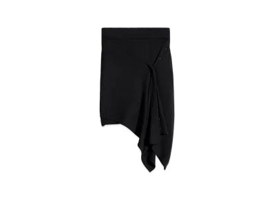 LEMAIRE Women's Merino Blend Buttoned Skirt "Black"