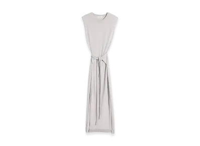 LEMAIRE Women's Fine Cotton Crepe Sleeveless Knot Dress "Mist"