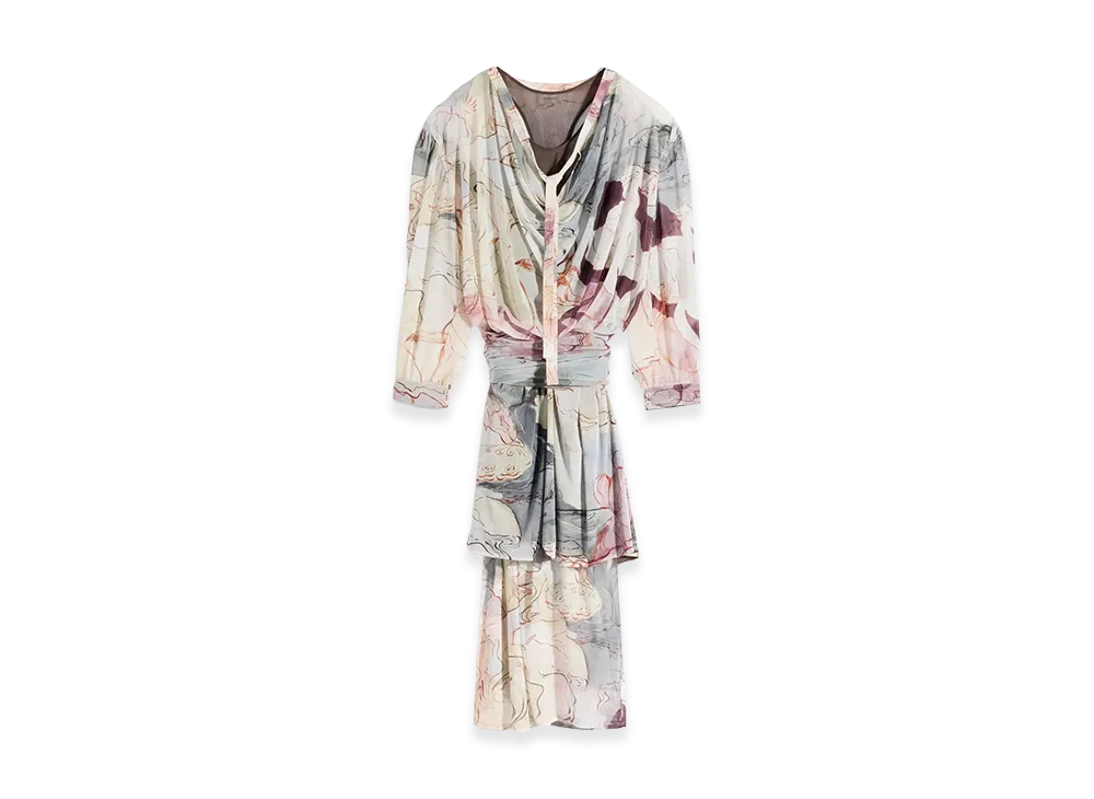 LEMAIRE Women's Mesh Double Layer Dress "Multicolor"
