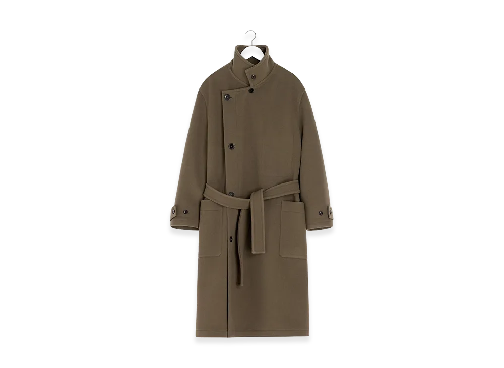 LEMAIRE Women's Wrap Coat "Dark Squirrel"