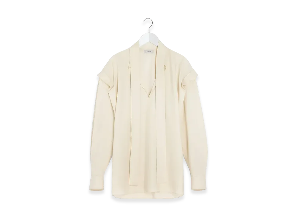 LEMAIRE Women's Ascot Blouse "Light Cream"