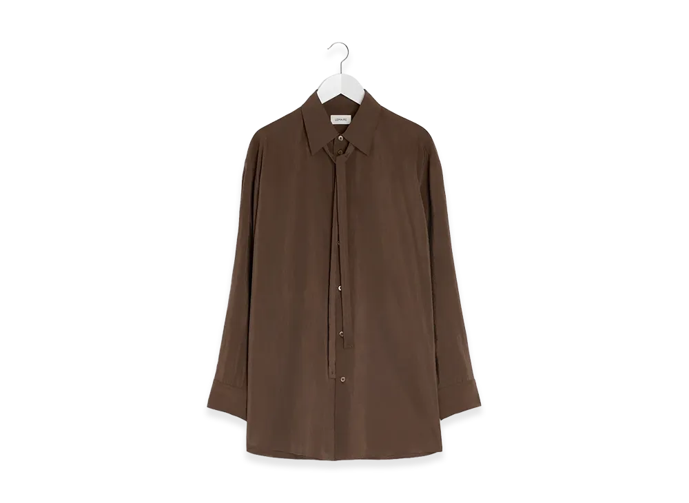 LEMAIRE Women's Long Tie Shirt "Brunette"
