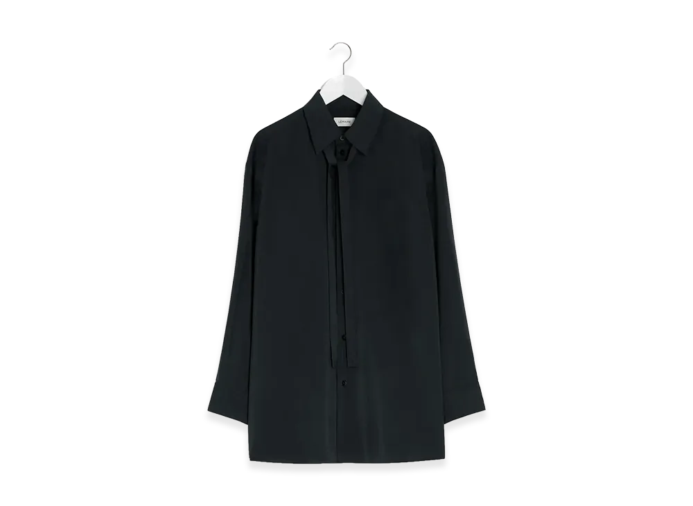 LEMAIRE Women's Long Tie Shirt "Black"