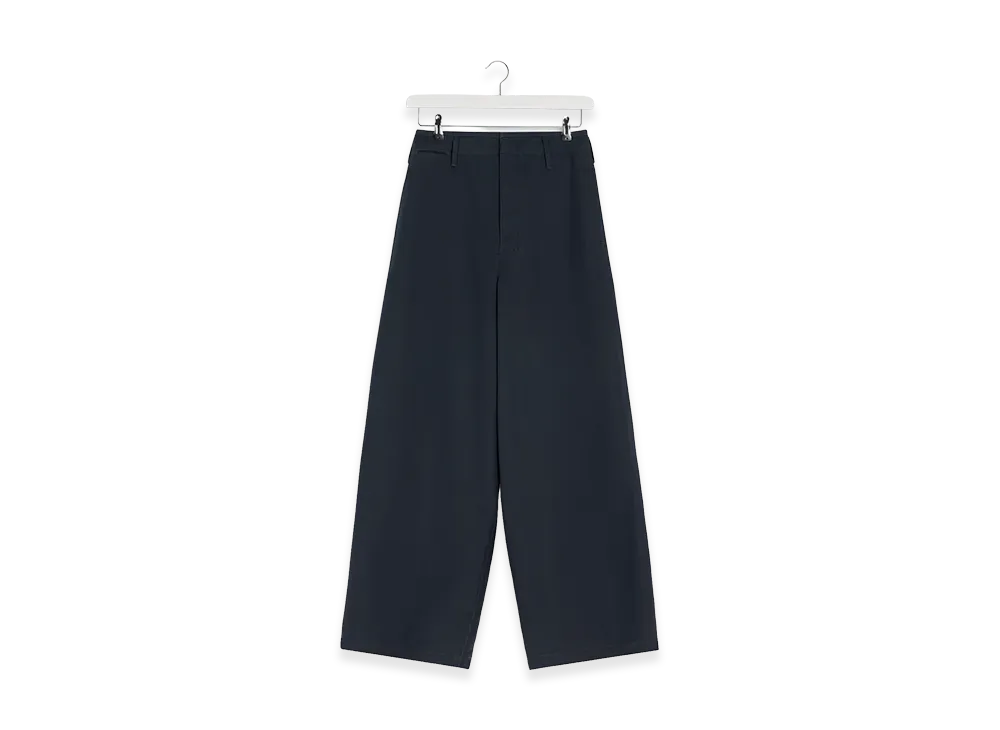 LEMAIRE Women's Large Chinos "Graphite Blue"