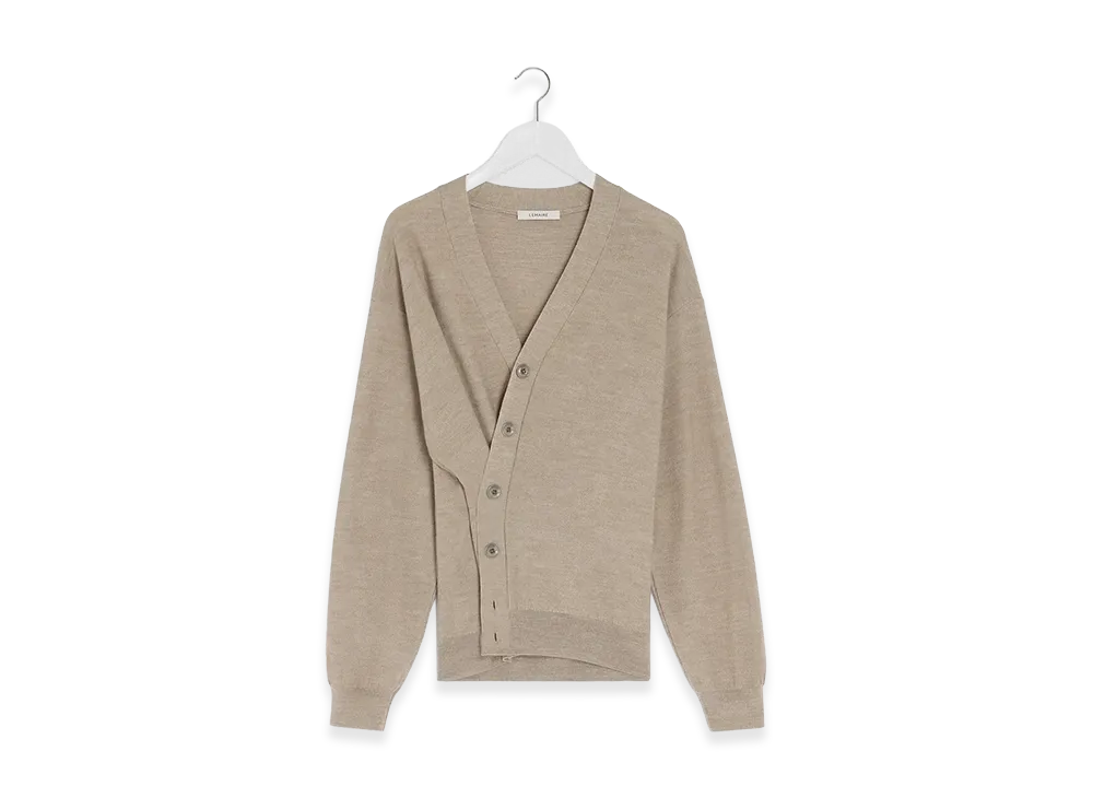 LEMAIRE Women's Twisted Relaxed Cardigan "Light Taupe"