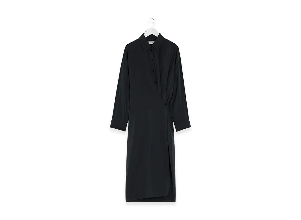LEMAIRE Women's Twisted Straight Collar Dress "Black"