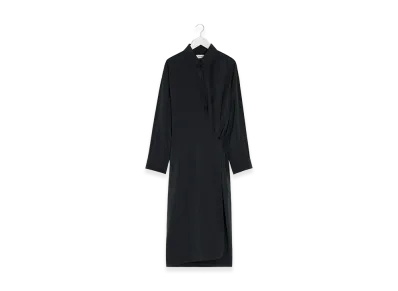 LEMAIRE Women's Twisted Straight Collar Dress "Black"