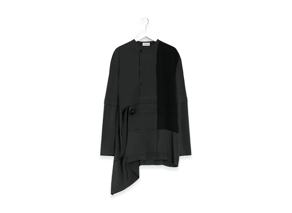 LEMAIRE Women's Pleated Blouse "Slate Grey"