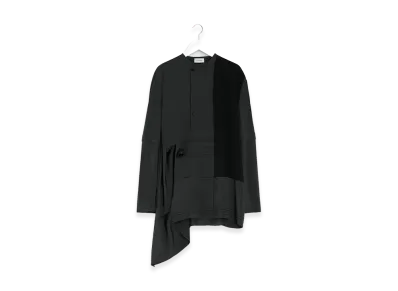LEMAIRE Women's Pleated Blouse "Slate Grey"