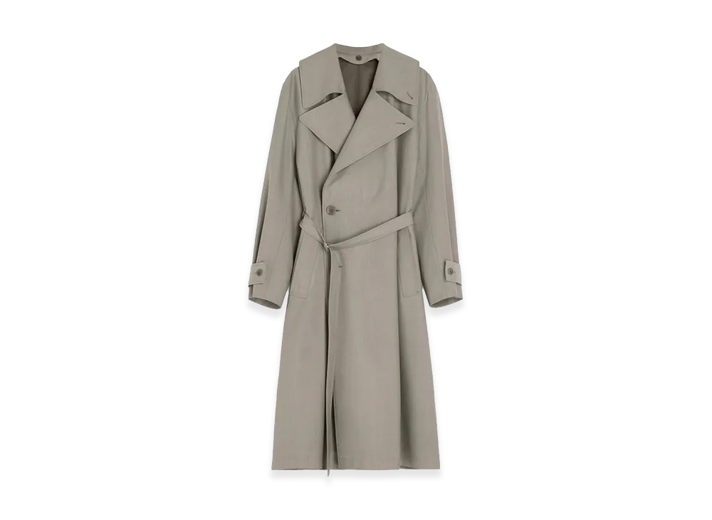 LEMAIRE Women's Double-Breasted Trench Coat "Dove"
