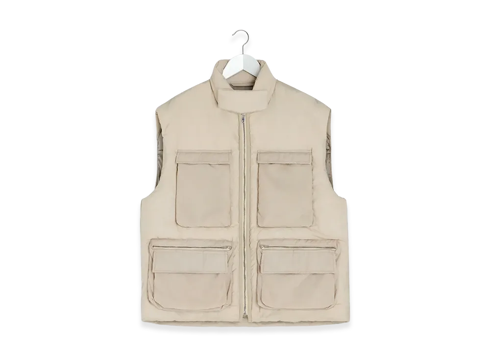 LEMAIRE Women's Padded Pocket Gilet "Light Mastic"