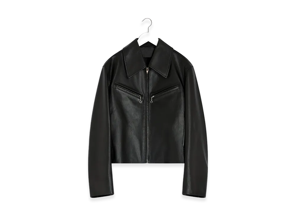 LEMAIRE Women's Boxy Leather Blouson "Moka"