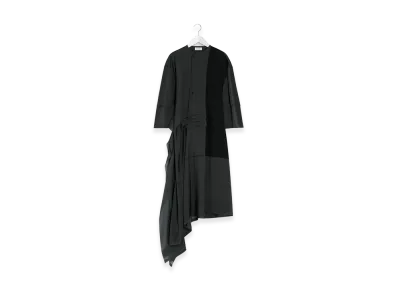 LEMAIRE Women's Pleated Blouse Dress "Slate Grey"