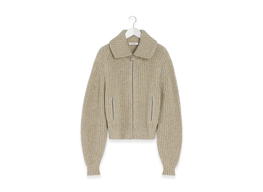 LEMAIRE Women's Zip Cardigan "Beige Oat"