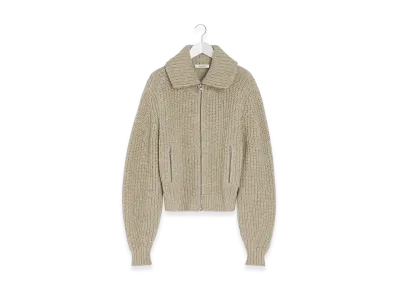 LEMAIRE Women's Zip Cardigan "Beige Oat"