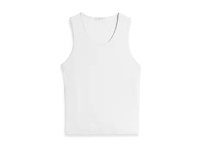 LEMAIRE Cotton Jersey Rib Tank Top "Milk"
