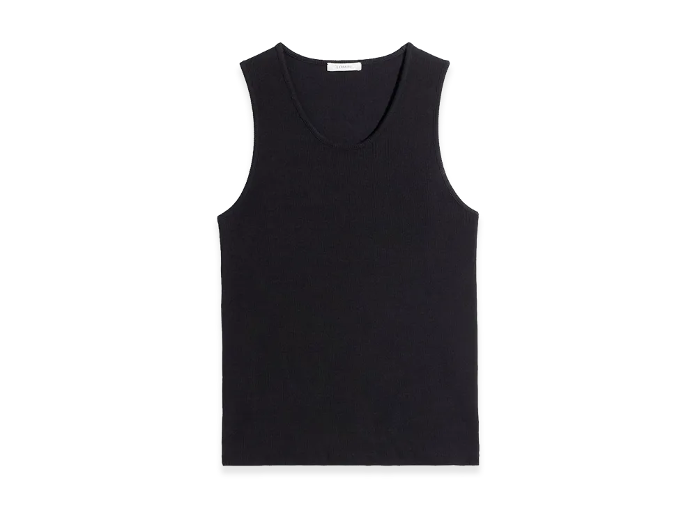 LEMAIRE Cotton Jersey Rib Tank Top "Black"
