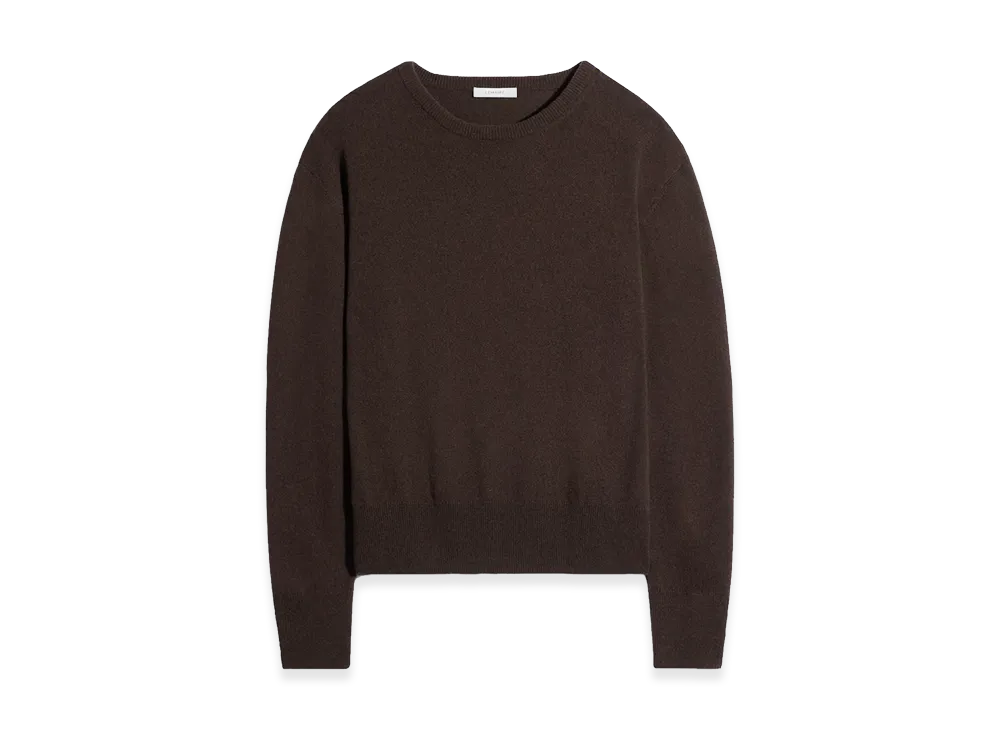 LEMAIRE Women's Cashmere Wool Crewneck Sweater "Ebony"