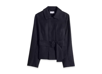LEMAIRE Women's Cotton Satin Belted Utility Jacket "Urchin"