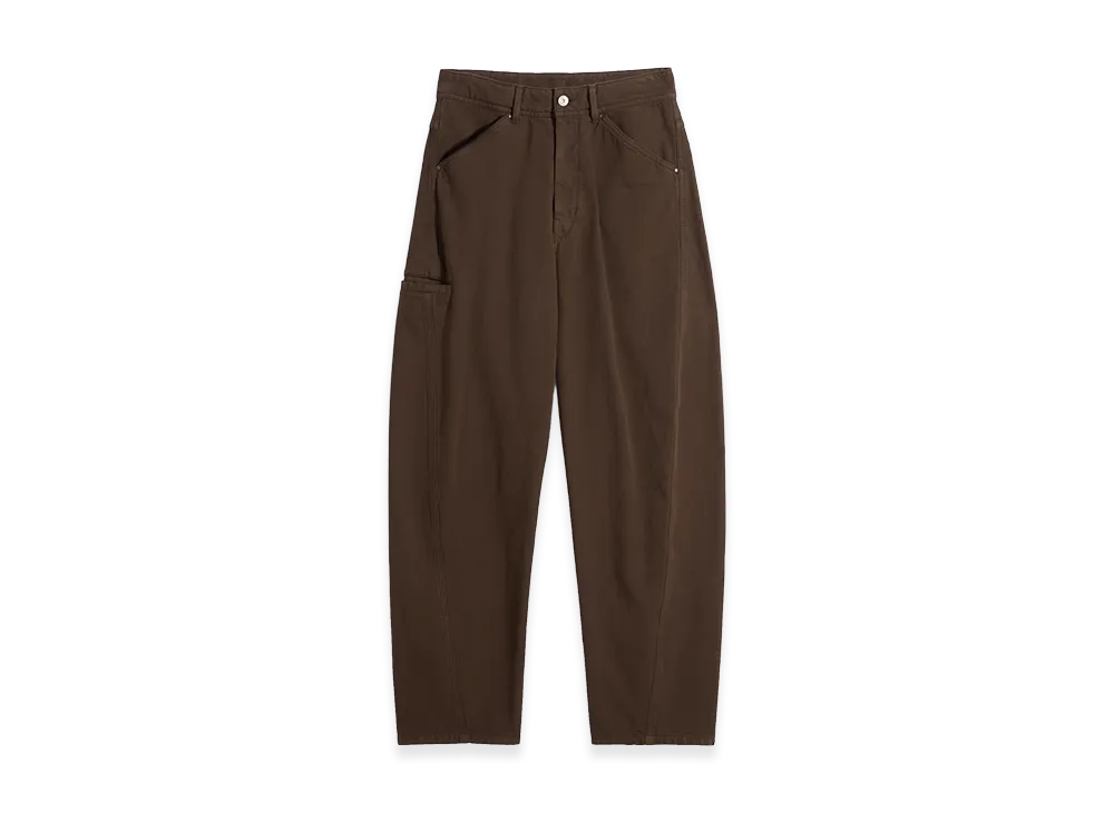 LEMAIRE Twisted Dyed Heavy Broken Twill Workwear Pants "Cacao"
