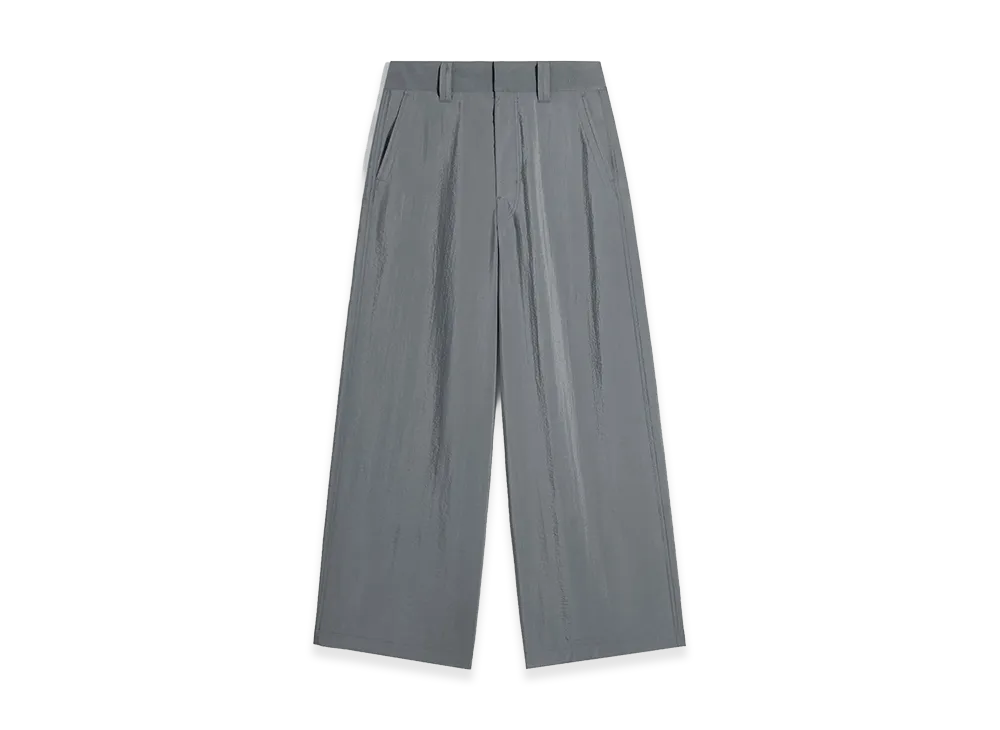 LEMAIRE Dry Silk Straight Tailored Pants "Aluminium"