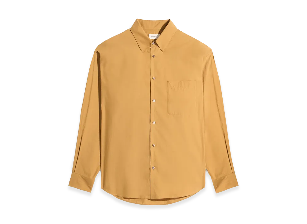 LEMAIRE Washed Cotton Silk Regular Shirt "Cumin"