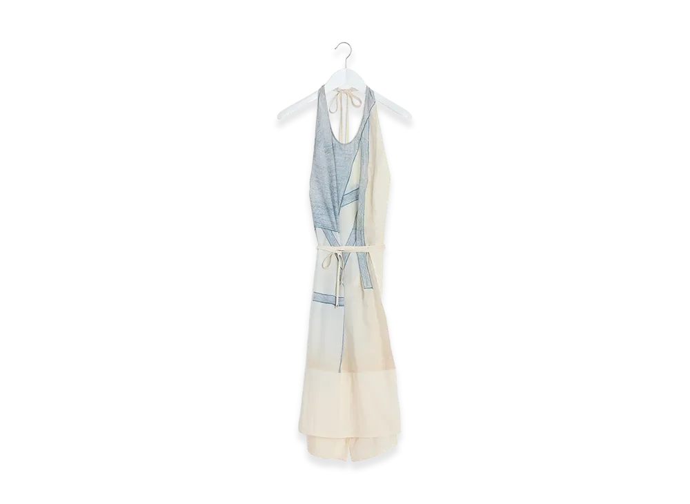 LEMAIRE Women's Philippe Weisbecker Apron Dress "Creamy White/Grey"