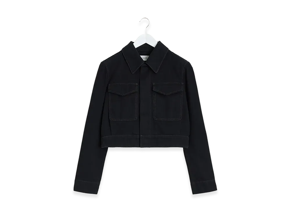 LEMAIRE Women's 2-Pocket Cropped Jacket "Black"