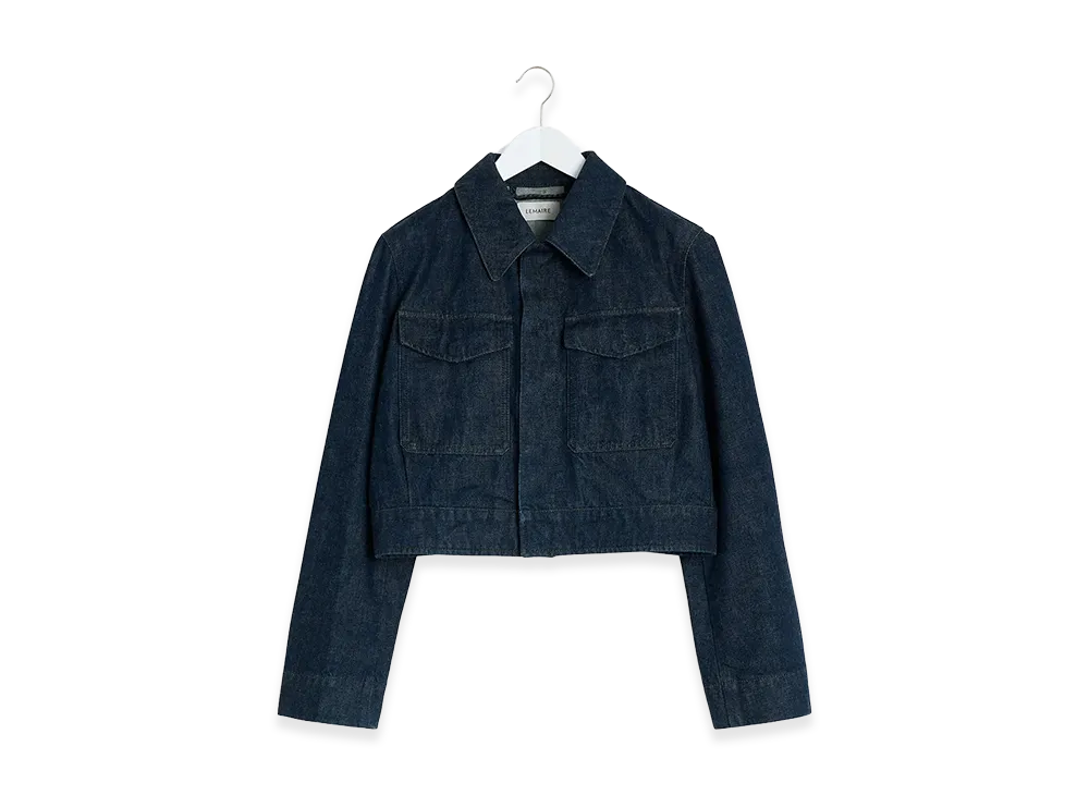LEMAIRE Women's 2-Pocket Cropped Jacket "Denim Indigo"