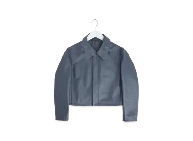 LEMAIRE Women's Box Cropped Jacket "Steel Blue"