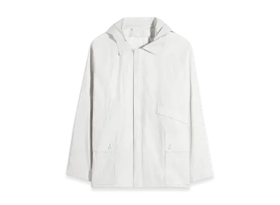 LEMAIRE Coated Technical Linen Detachable Hood Rain Jacket "Oat Milk"